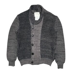 Stephan Schneider Heavyweight Knit Cotton Gray Shawl Cardigan Sweater Mens 4 S